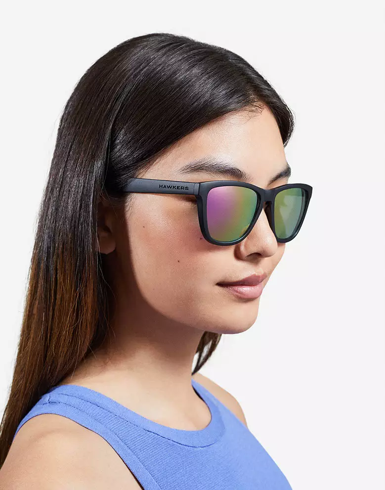 HAWKERS ONE Black Nebula Sunglasses for Men and Women. UV400 Protection. Designed in Spain