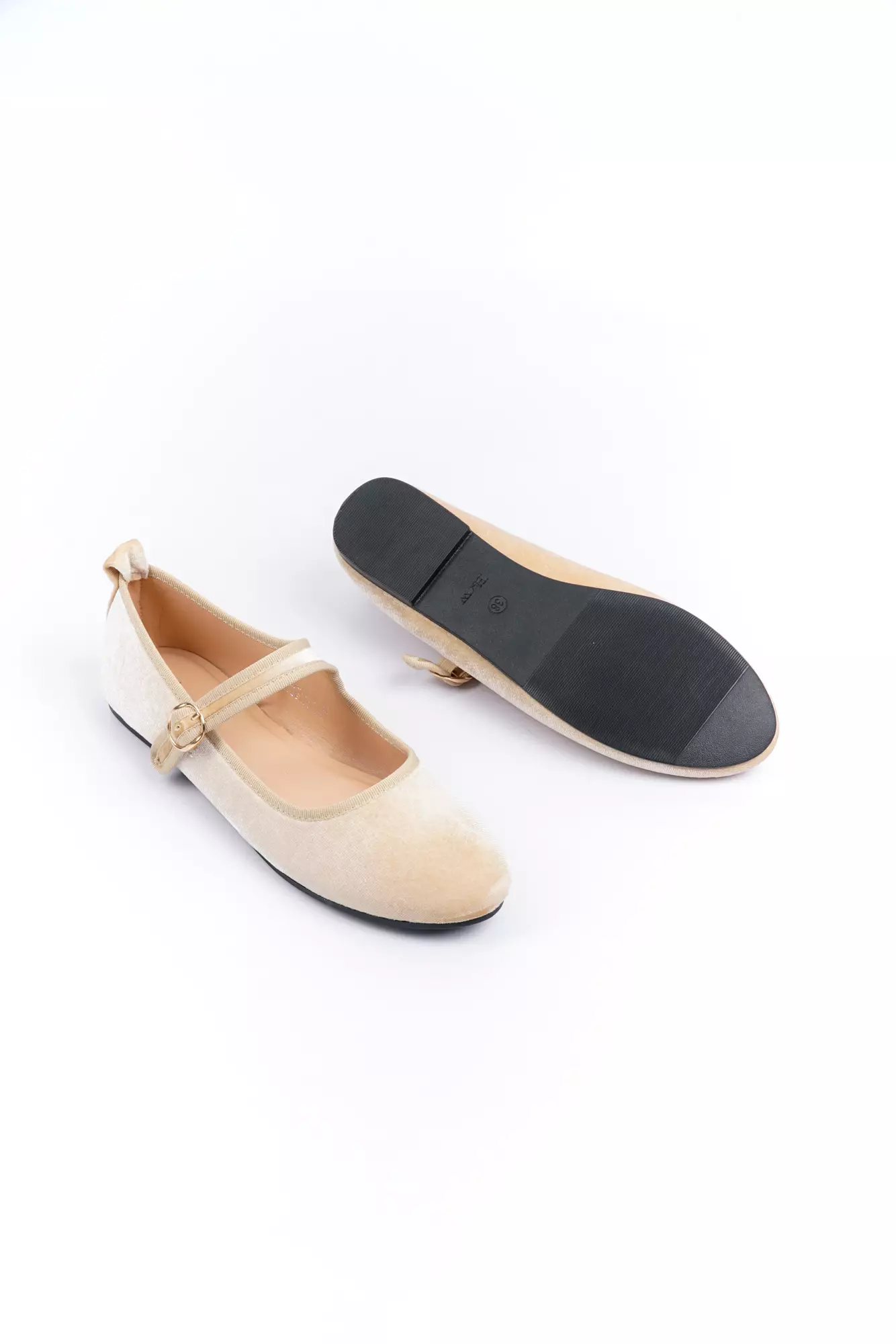 Blow Lensi Velvet Mary Jane Flats Shoes BLWF 0014