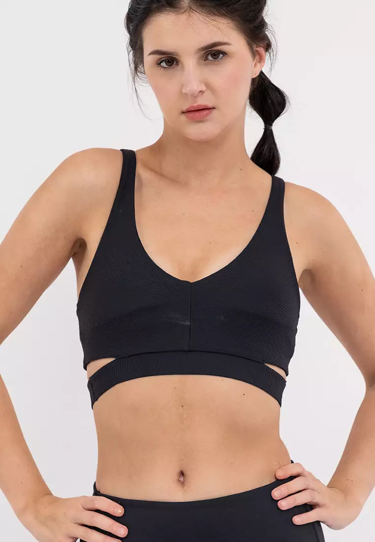 Zenvy Rib Light-Support Padded Sports Bra