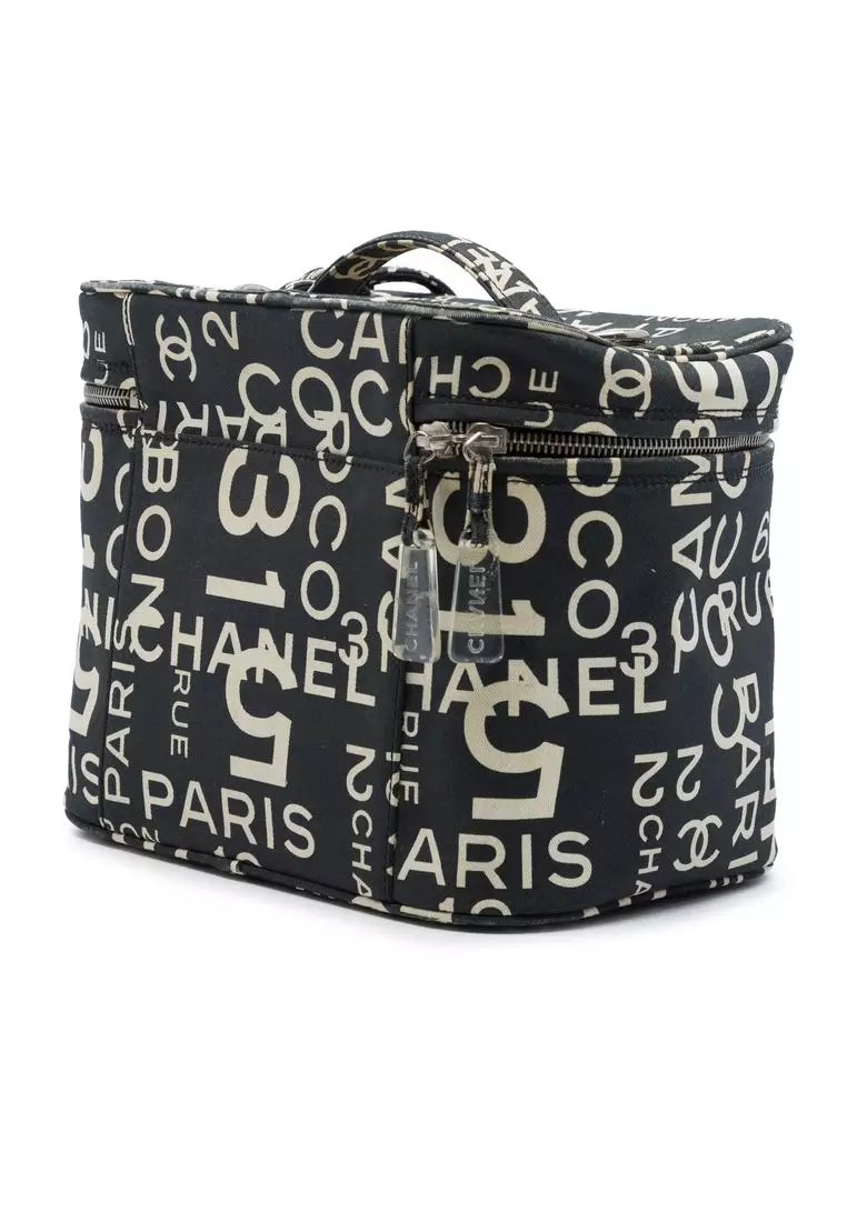 Pre-Loved Chanel By The Sea Line Coco Print Canvas Vanity Bag