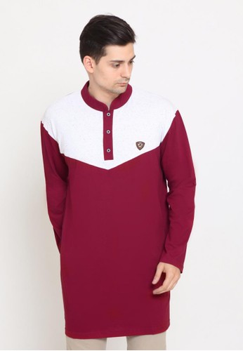 Jual ZAYIDAN Zayidan Kaos  Gamis Muslim Pria  Rafif Maroon 