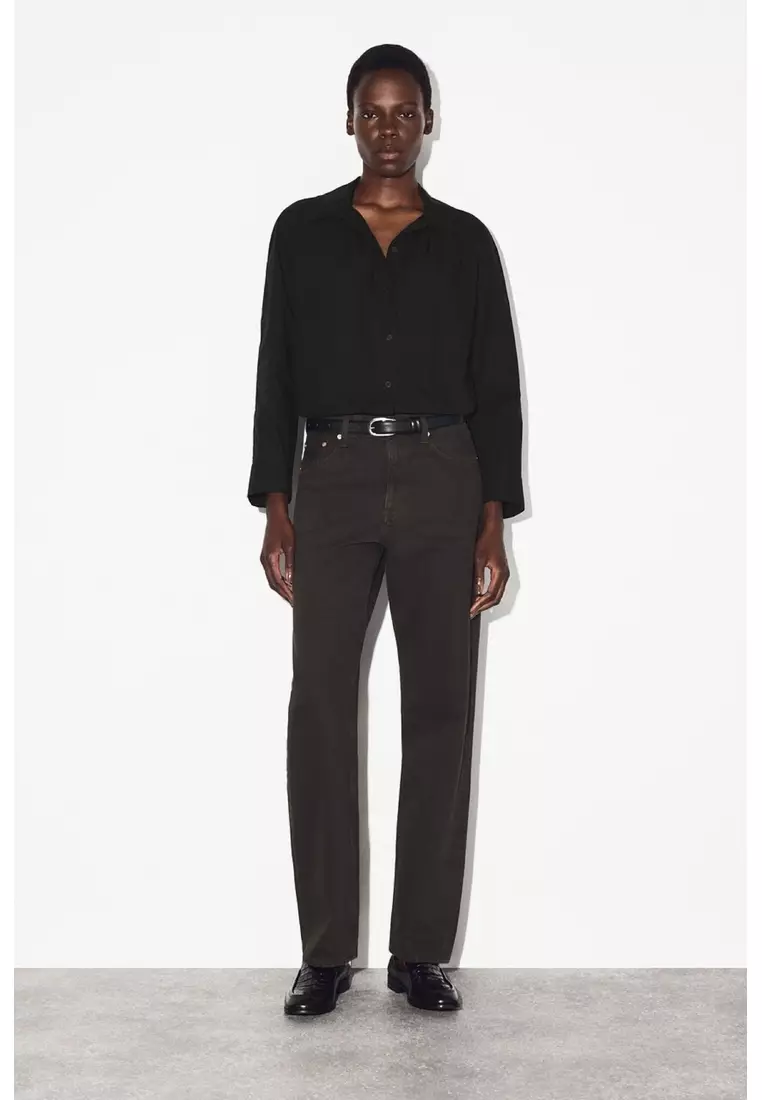 GATHERED PIMA COTTON SHIRT