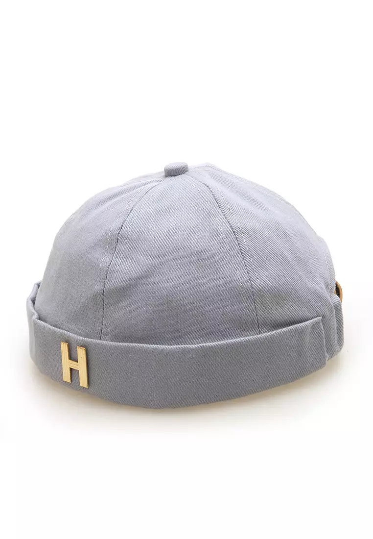 Kai Topi Peci Miki Hat Polos Pria Wanita Uniqe Design Material Cotton ORIGINAL - Light Gray