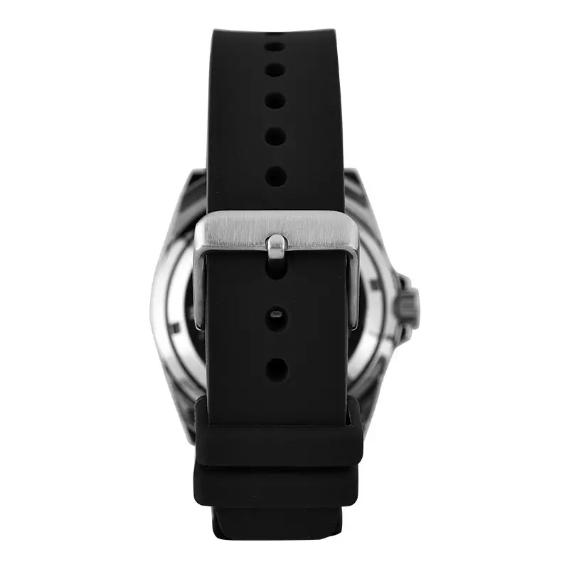 Jam Tangan Pria Alba AL4627X1 Men Automatic Black Dial Black Rubber Strap