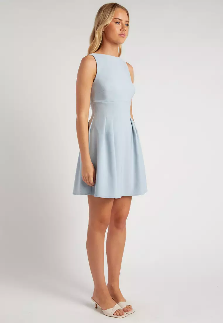 Cinched Waist Detail Mini Dress