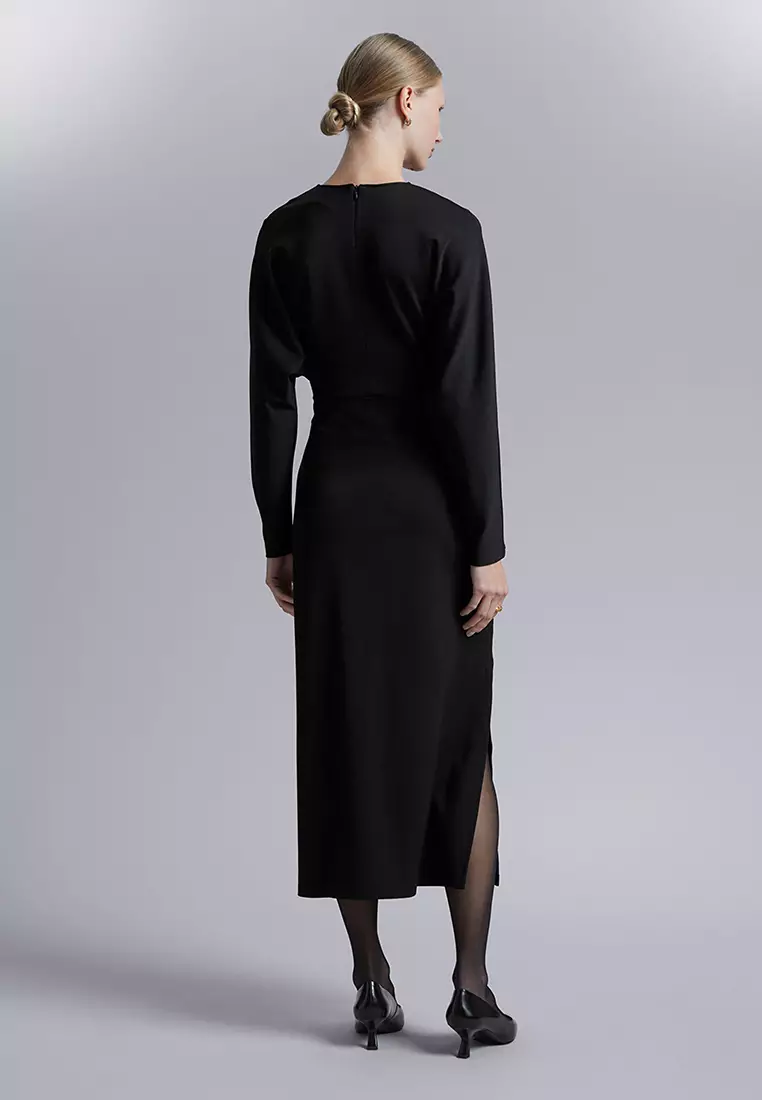 bordeaux midi dress Tresor Dress