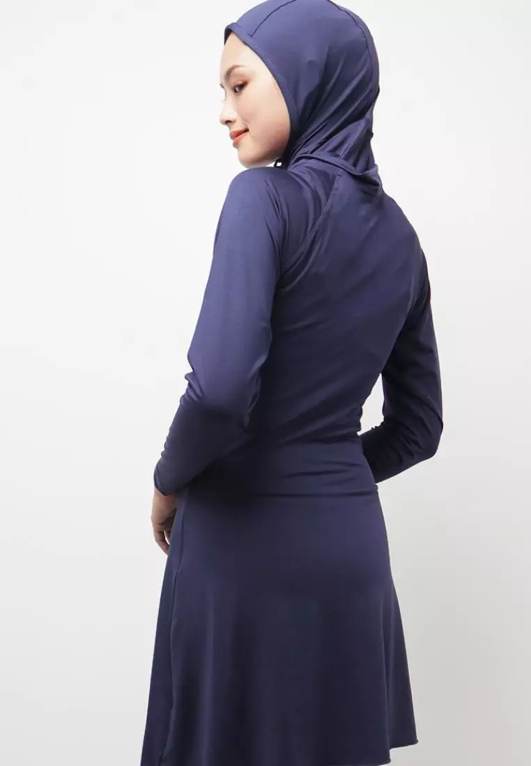 Td Active LSA21 Set Baju Renang Set Hijab Muslim Hijab Atasan Legging Navy