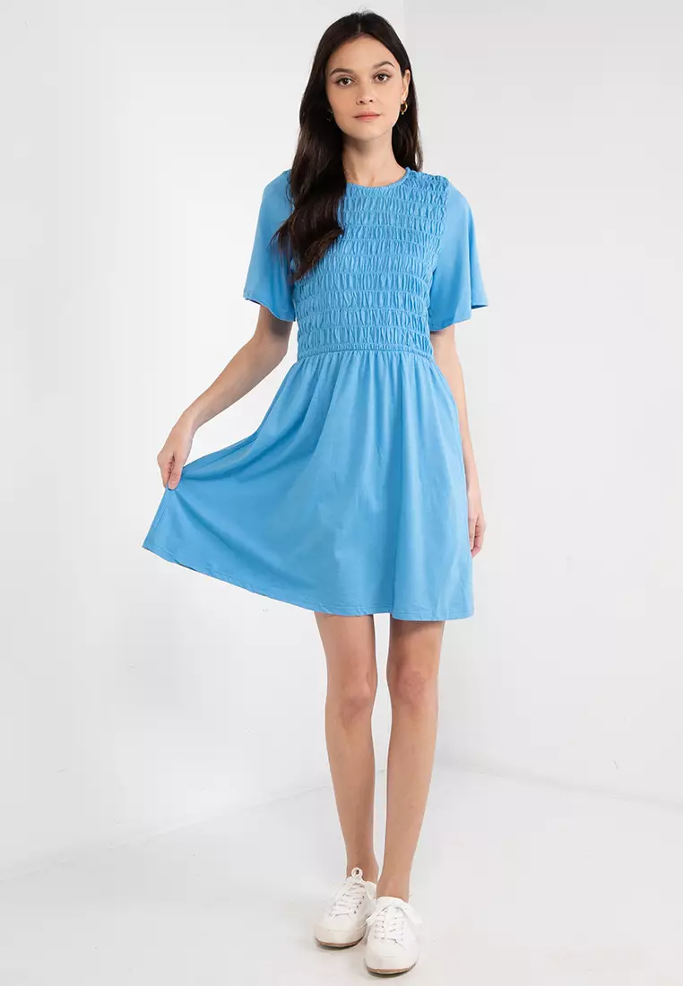 Buy JACQUELINE DE YONG Carlie Frulla Short Sleeves Smock Dress 2024 ...