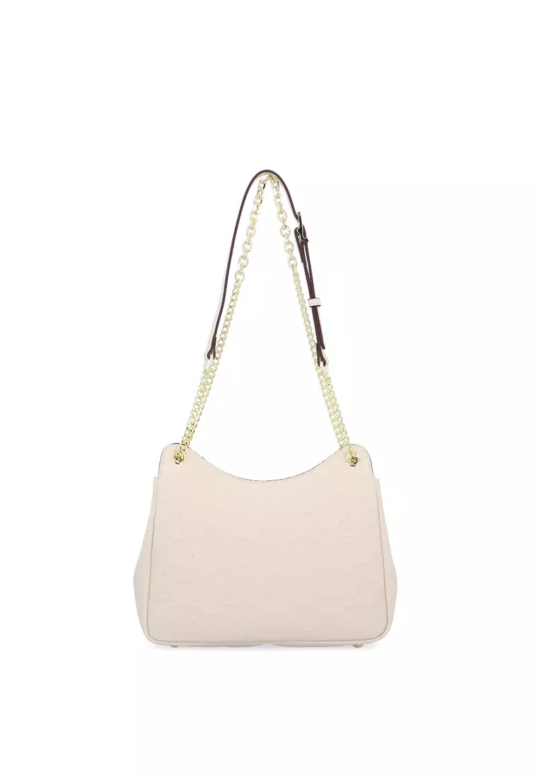 CR Delia Monogram 2-Way Shoulder Bag - Khaki