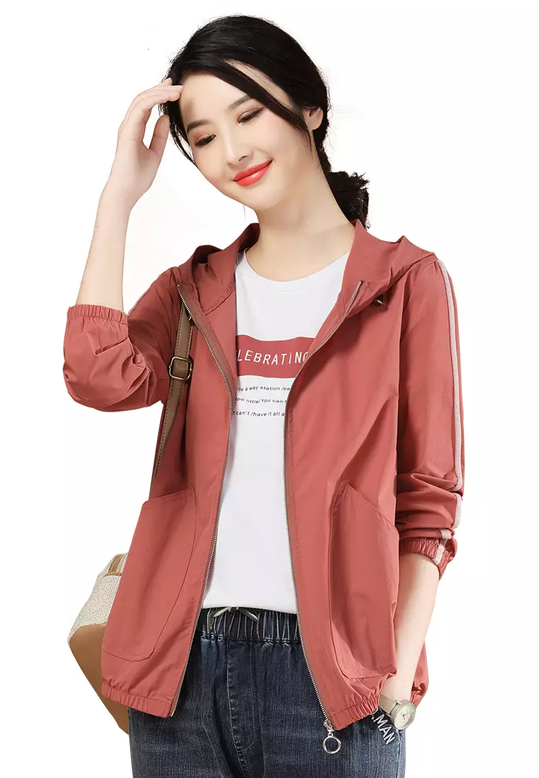 Buy A IN GIRLS Fashion Sun Protection Hooded Thin Coat 2024 Online