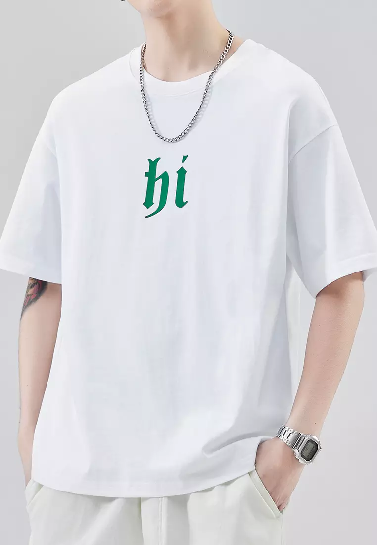 Letter Printed Short Sleeve T-Shirt AY-D902