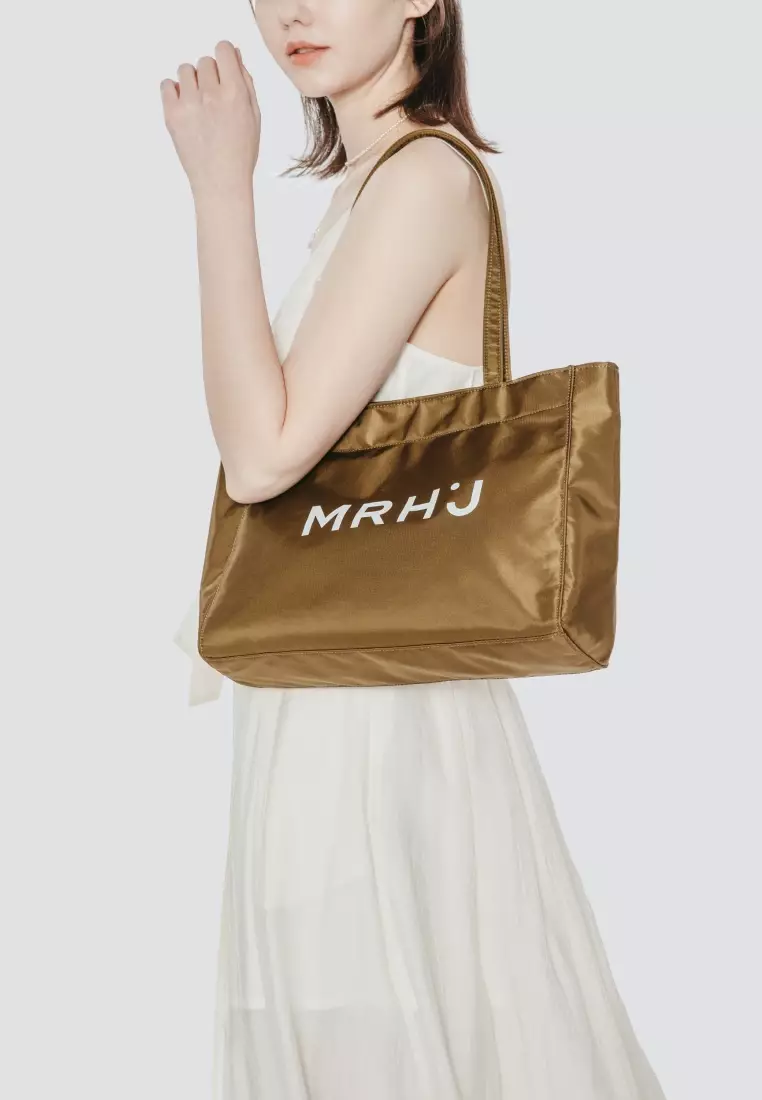 BONA Nylon Shoulder Bag Olive Khaki