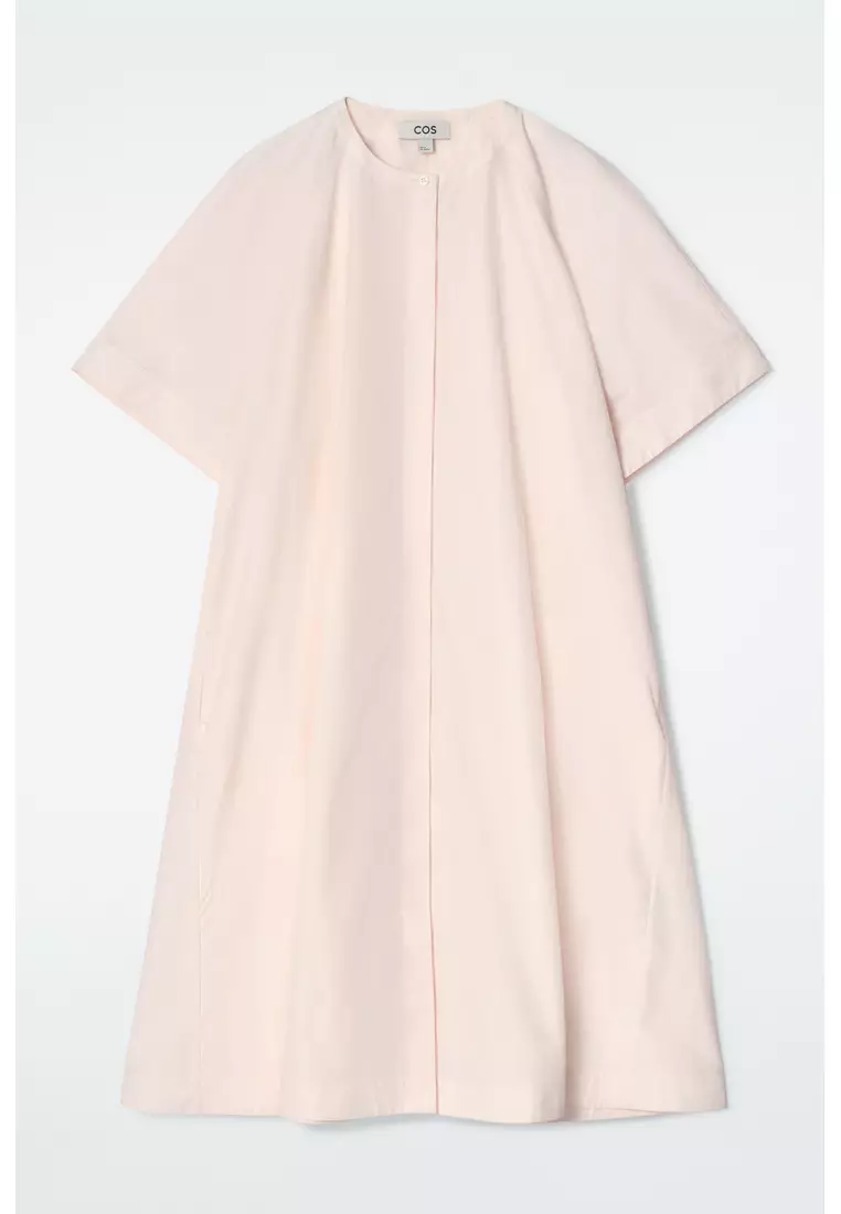 RAGLAN-SLEEVE COTTON MIDI DRESS