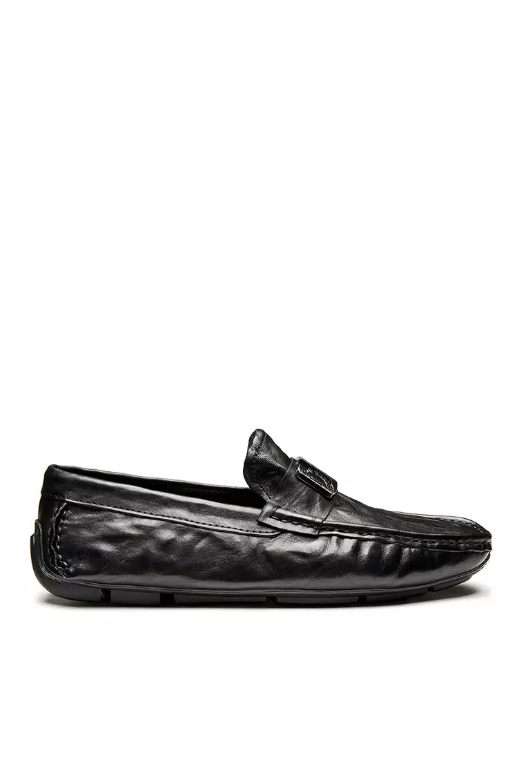Discount on Twenty Eight Shoes  shoes - SKU: VANSA Top Layer Cowhide Buckle Slip-on Loafer VSM-C6101