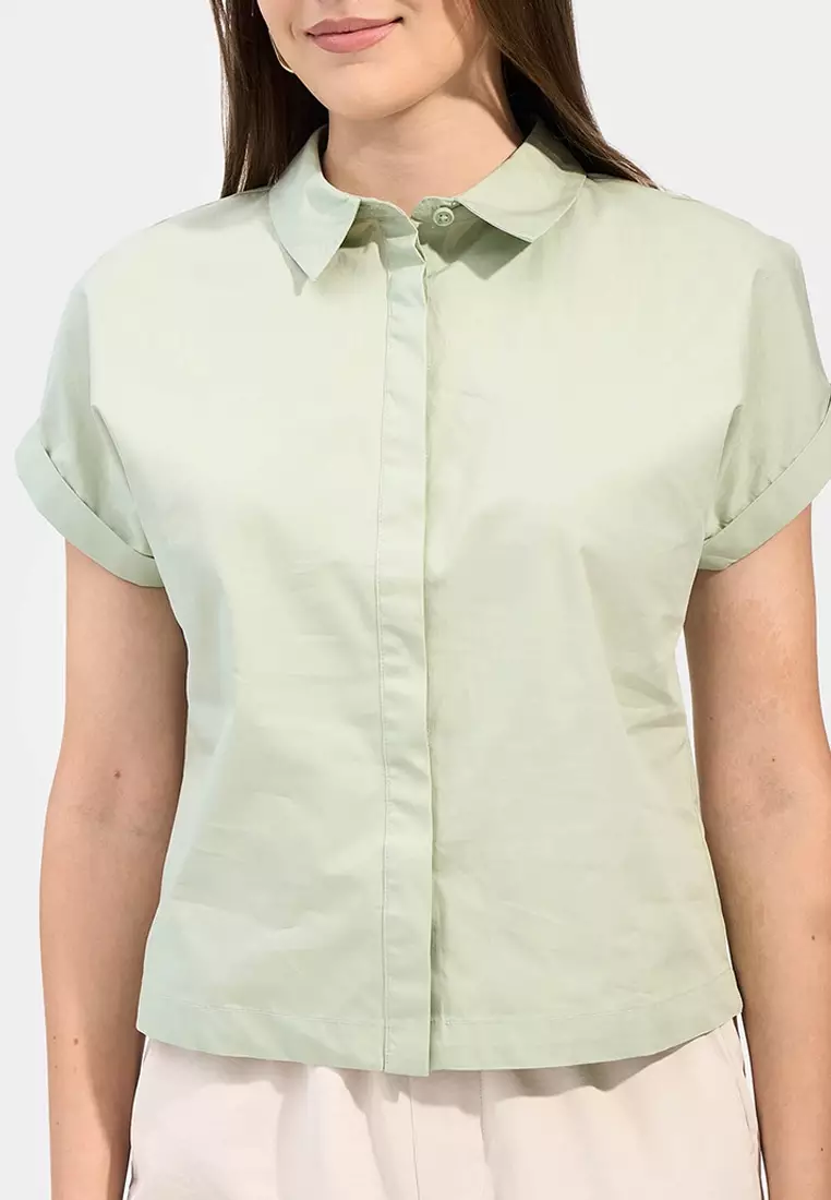 Fold-Up Extended Sleeves Button Down Shirt