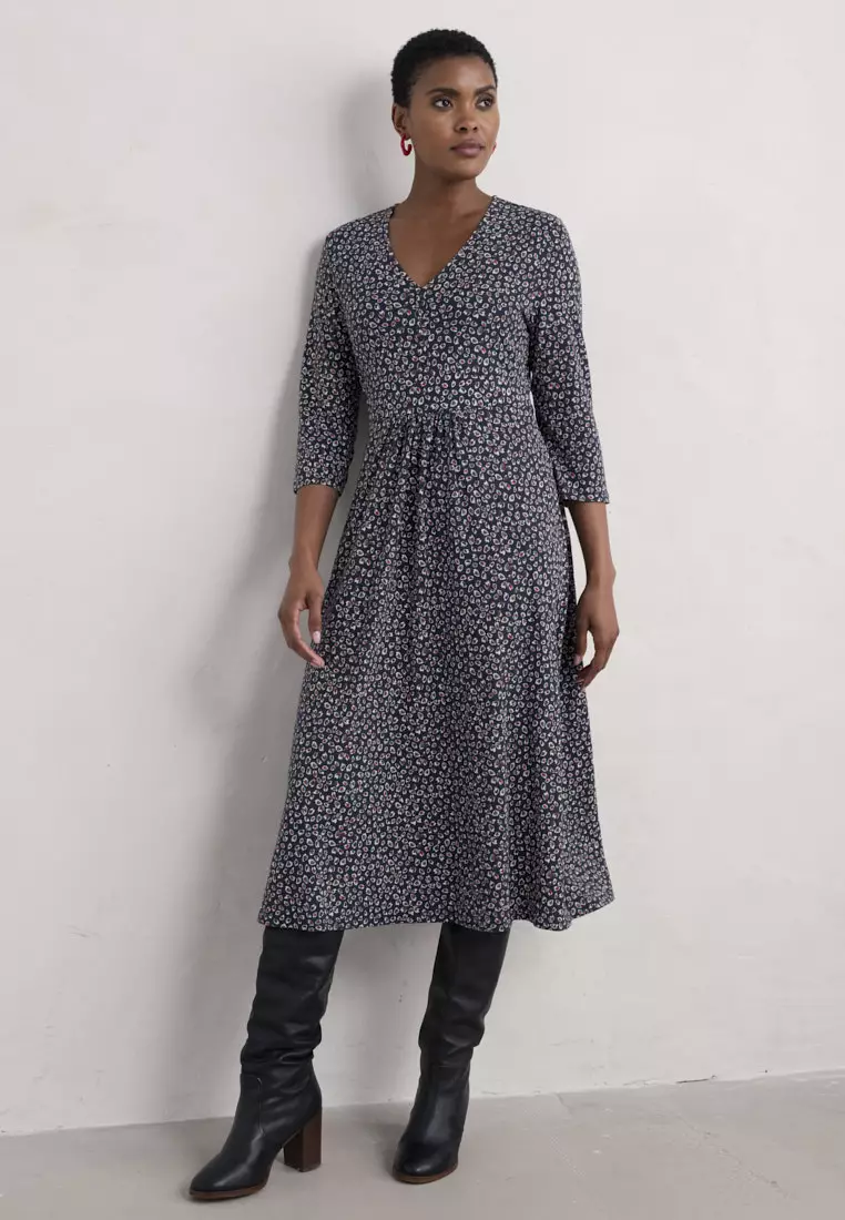 Seasalt Cornwall Petite Navy 3/4 Carwynnen Dress