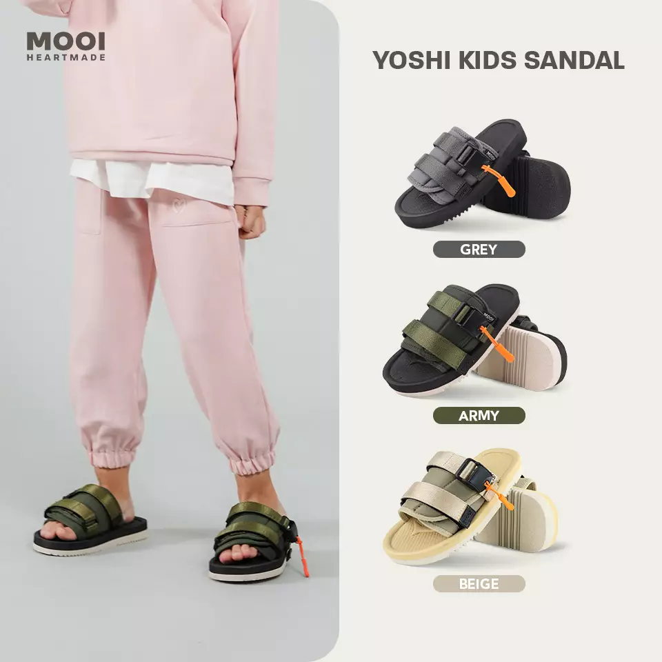 Mooi Sandal Traveling Anak Yoshi - Army