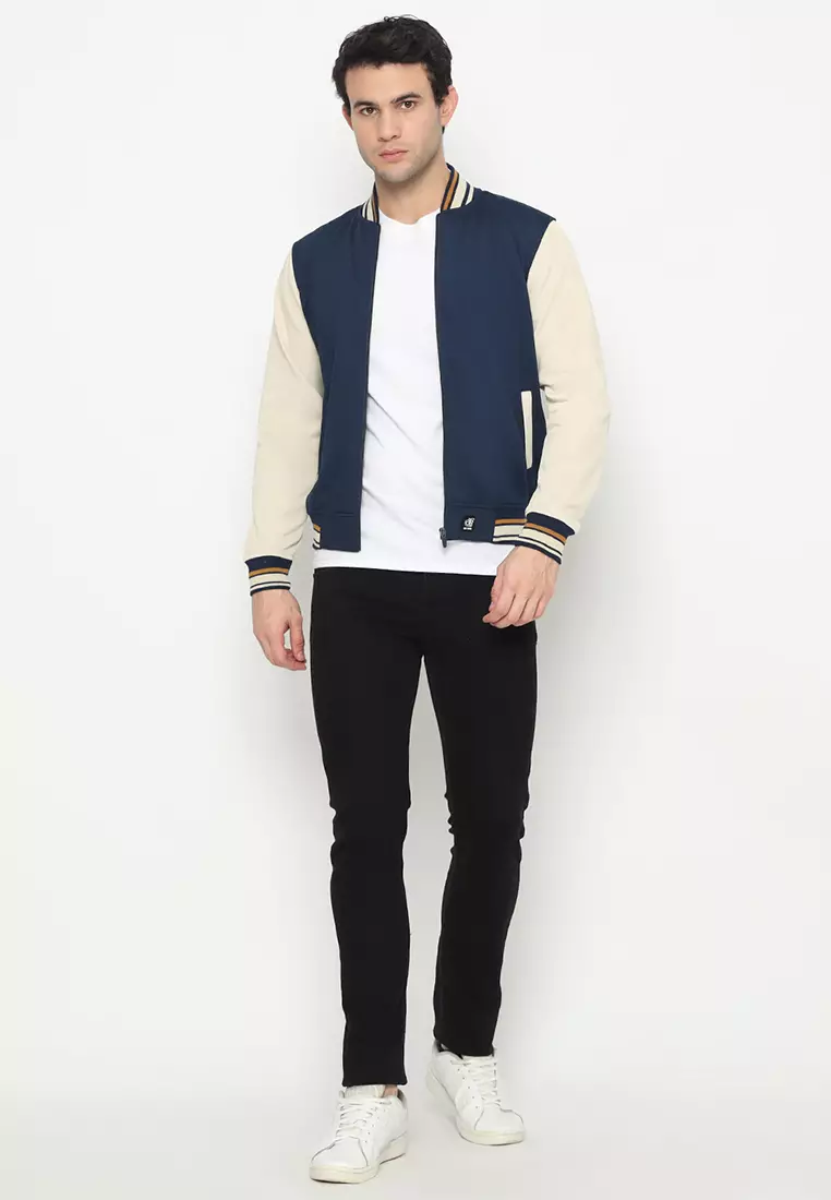 Jacket Bomber Cvc - Navy Cream