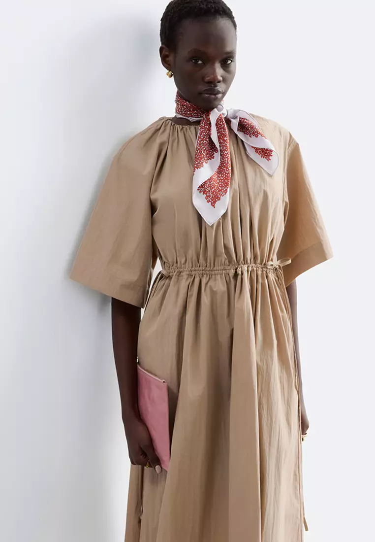 Drawstring Midi Dress