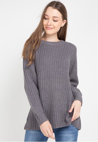 Peponi grey Oversize Sweater AB74BAAF3C46F6GS_1