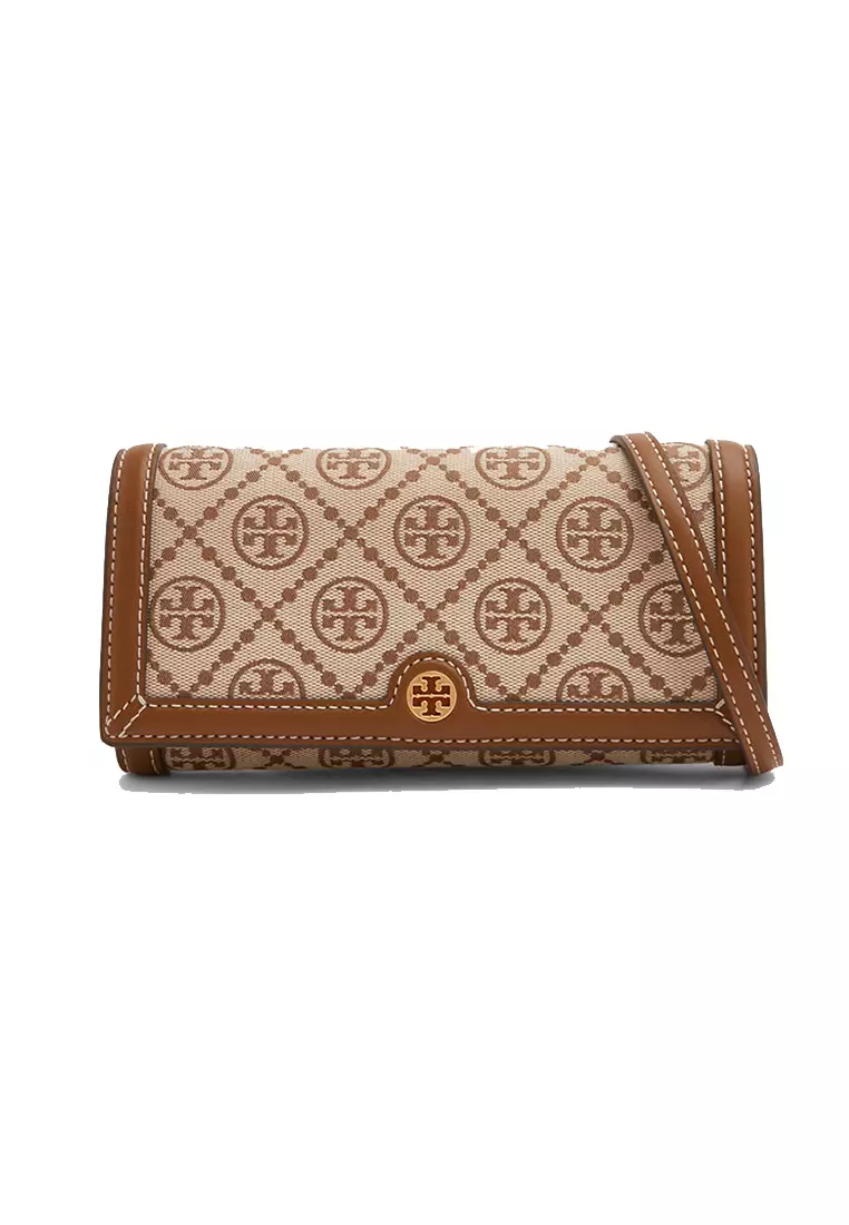TORY BURCH Tory Burch T Monogram Jacquard Wallet Crossbody