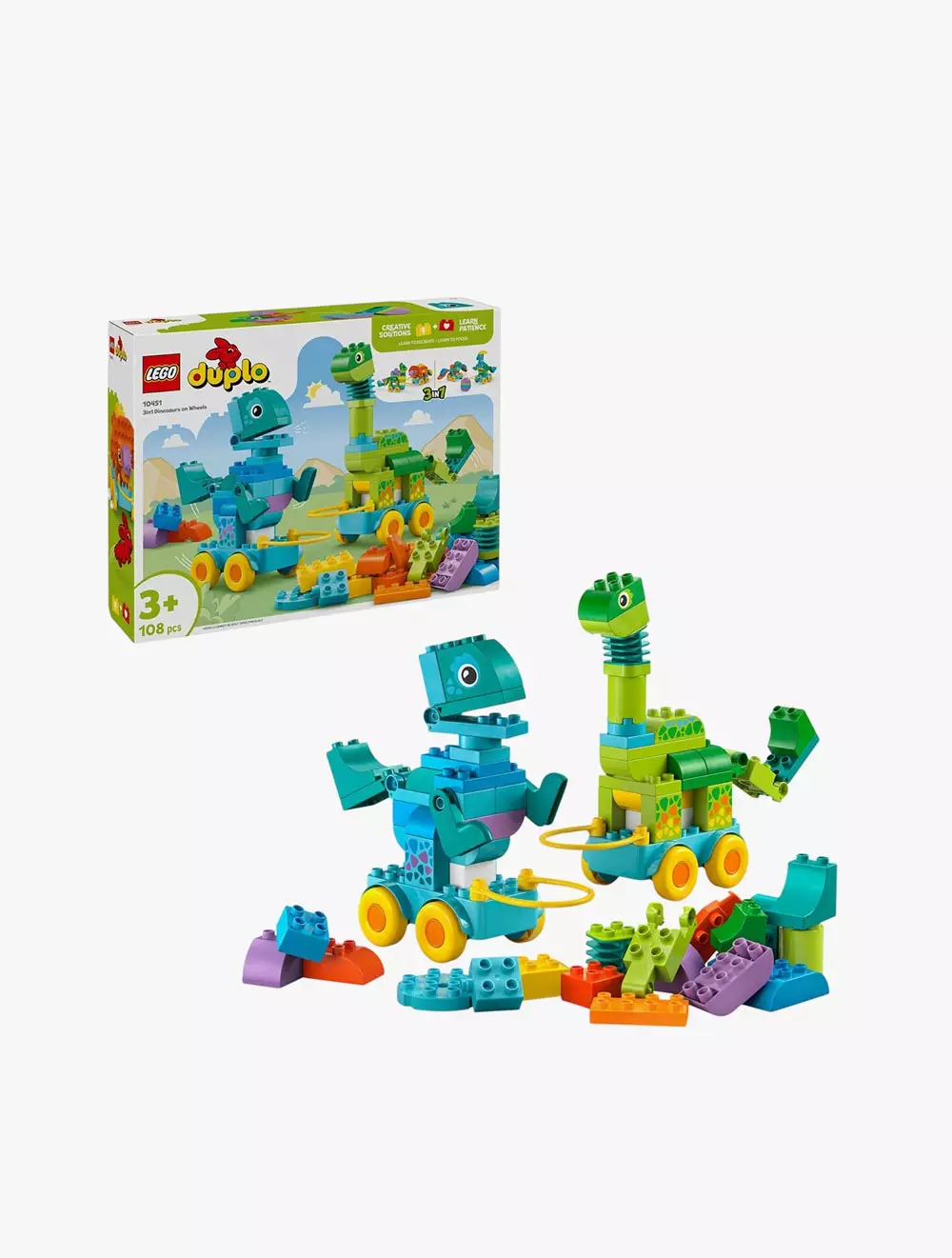 LEGO® DUPLO Town 3in1 Dinosaurs on Wheels - 10451