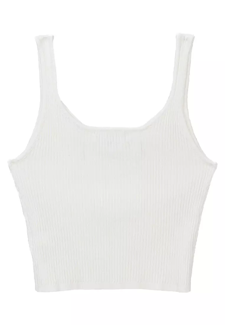 Cropped Knit Tank Top