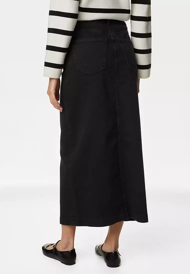 Denim Midi Skirt