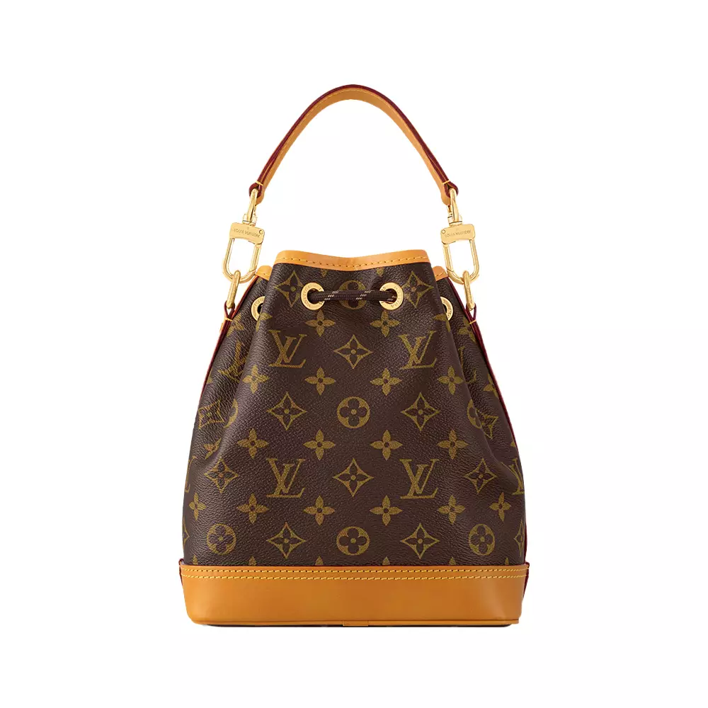 Noé Cargo Monogram Canvas Drawstring Bag Brown