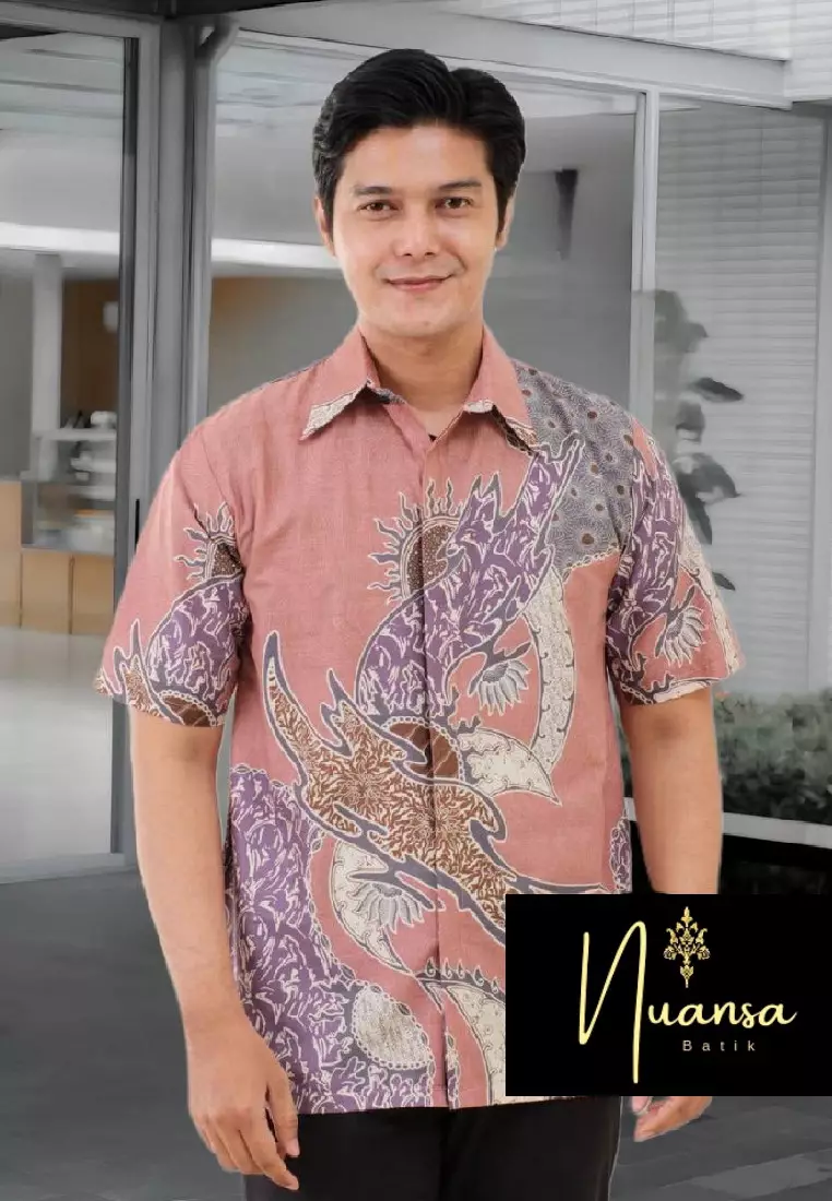 Blarak Kemeja Batik Exclusive Premium Pria Casual Modern Lengan Pendek