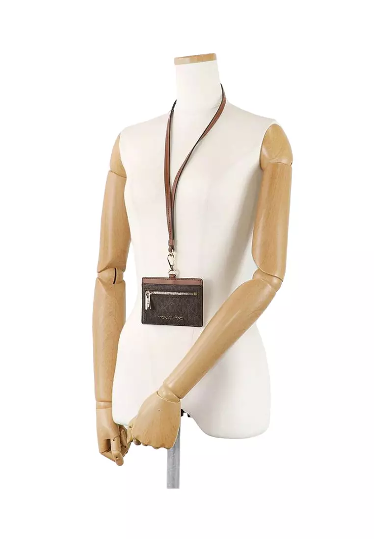 Jet Set Travel Signature ID Lanyard - Brown