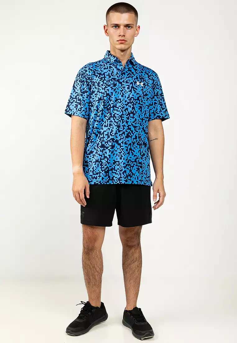 Men's Tee To Green Printed Polo Shirt