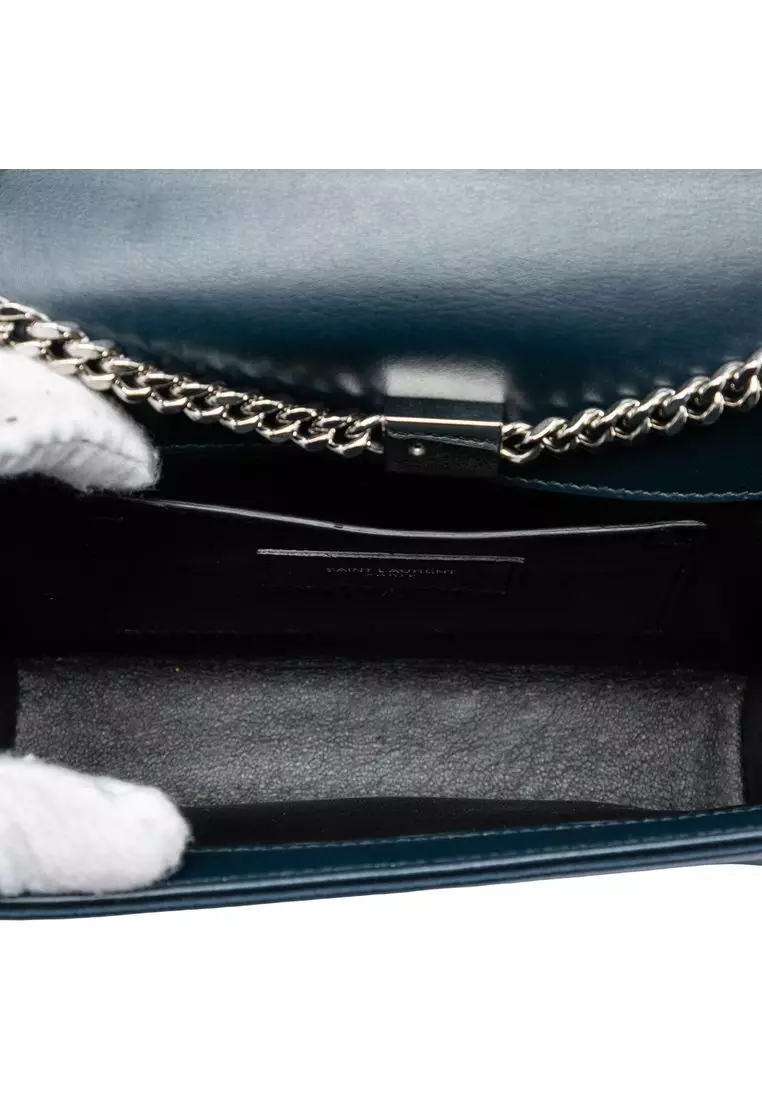 Pre-Loved Saint Laurent Small Satin Monogram Kate Tassel Crossbody