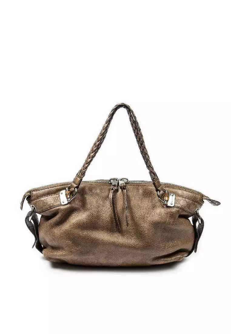 Gucci Pre loved Medium Bamboo Bar Tote 2024 Buy Gucci Online
