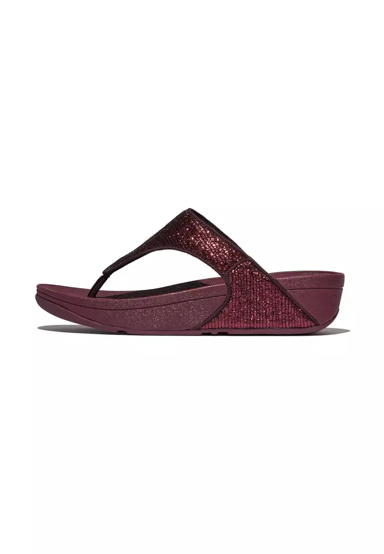 Lulu Crinkled-shimmer Toe-post Sandals