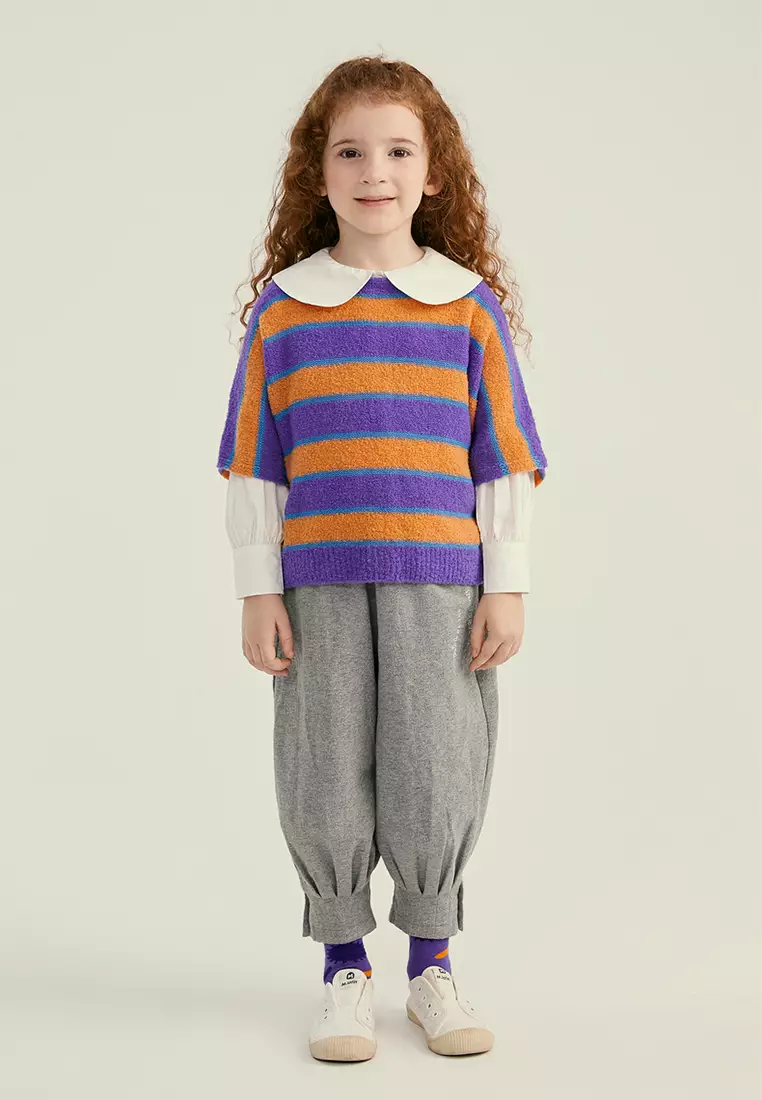 Cotton Trousers With Buttoned Hem