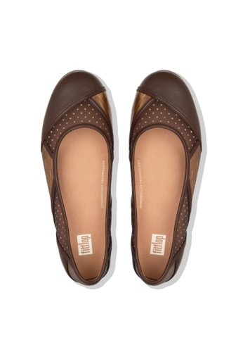 Buy Fitflop Fitflop Women Allegria Art Deco Ballerinas Chocolate Brown Online Zalora Malaysia