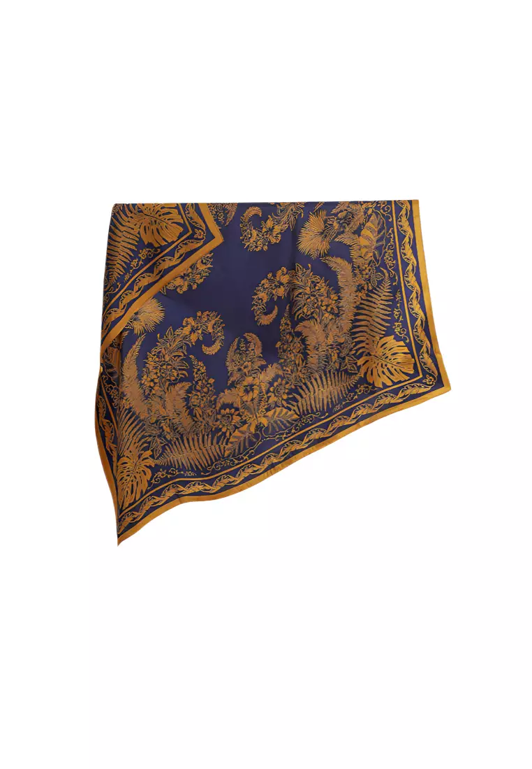 Luxury Silk Ladies' Large Scarf, Sun-Proof Crepe Satin, Premium Souvenir.