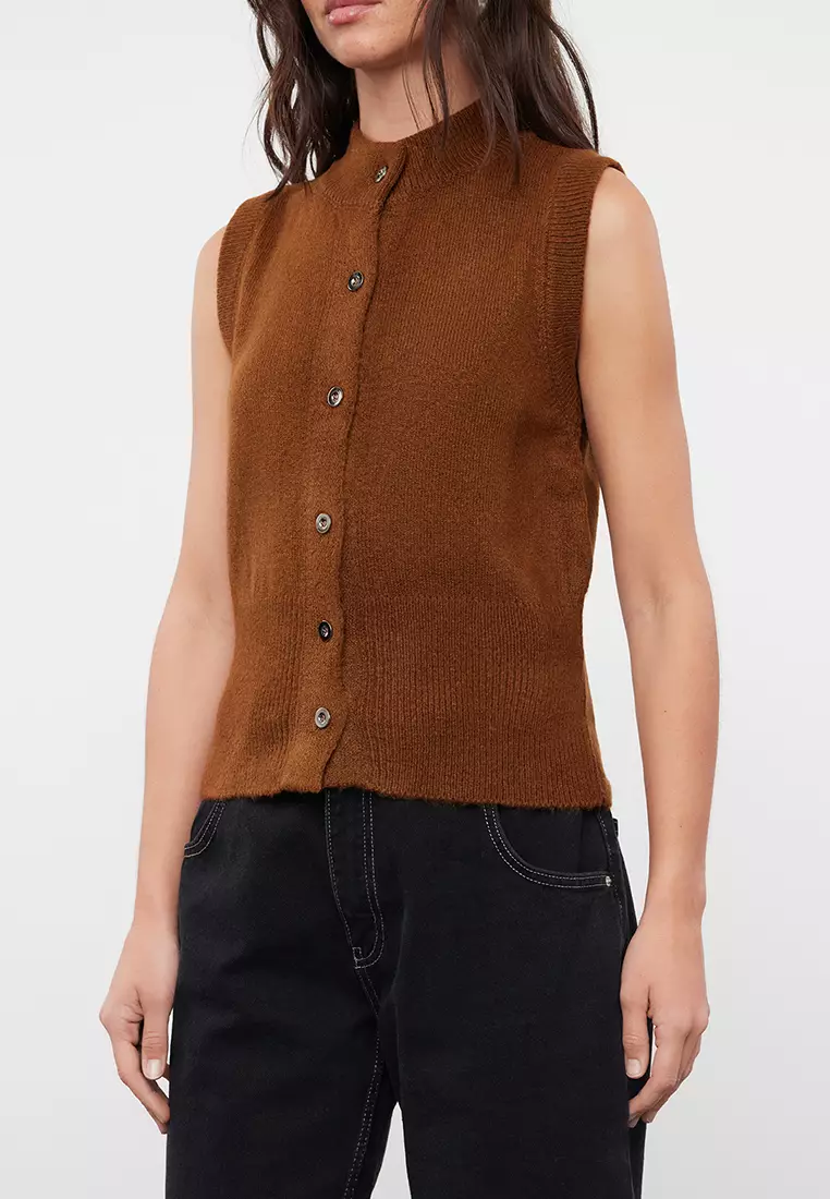 Buy Trendyol Limited Edition Brown Soft Texture Knit Vest