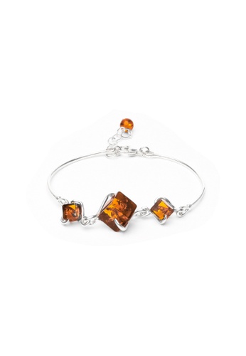 Millenne silver MILLENNE Multifaceted Baltic Amber Tri Cuboid Silver Bracelet with 925 Sterling Silver 2727DAC759C9F3GS_1