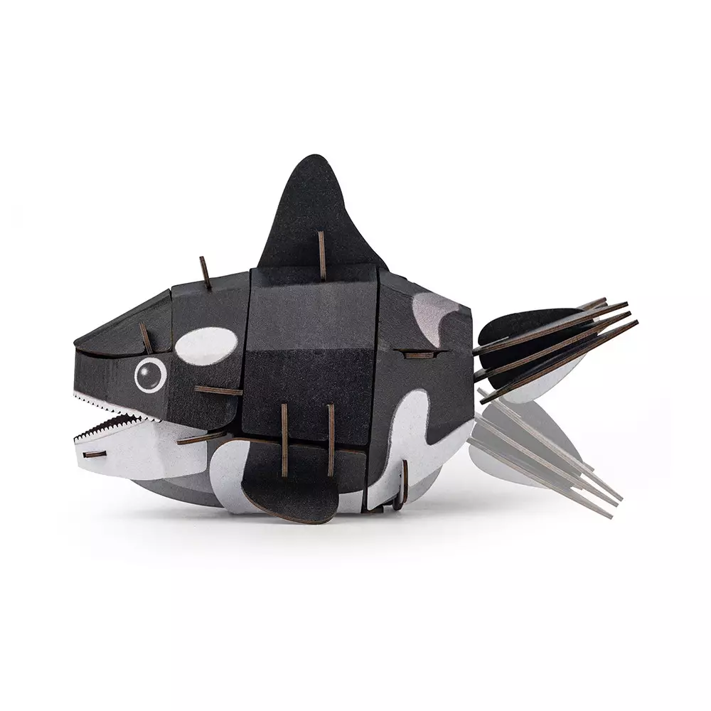 MIEREDU 3D PUZZLE BUILD & SOUND ORCA SET 29 PCS - HITAM/PUTIH