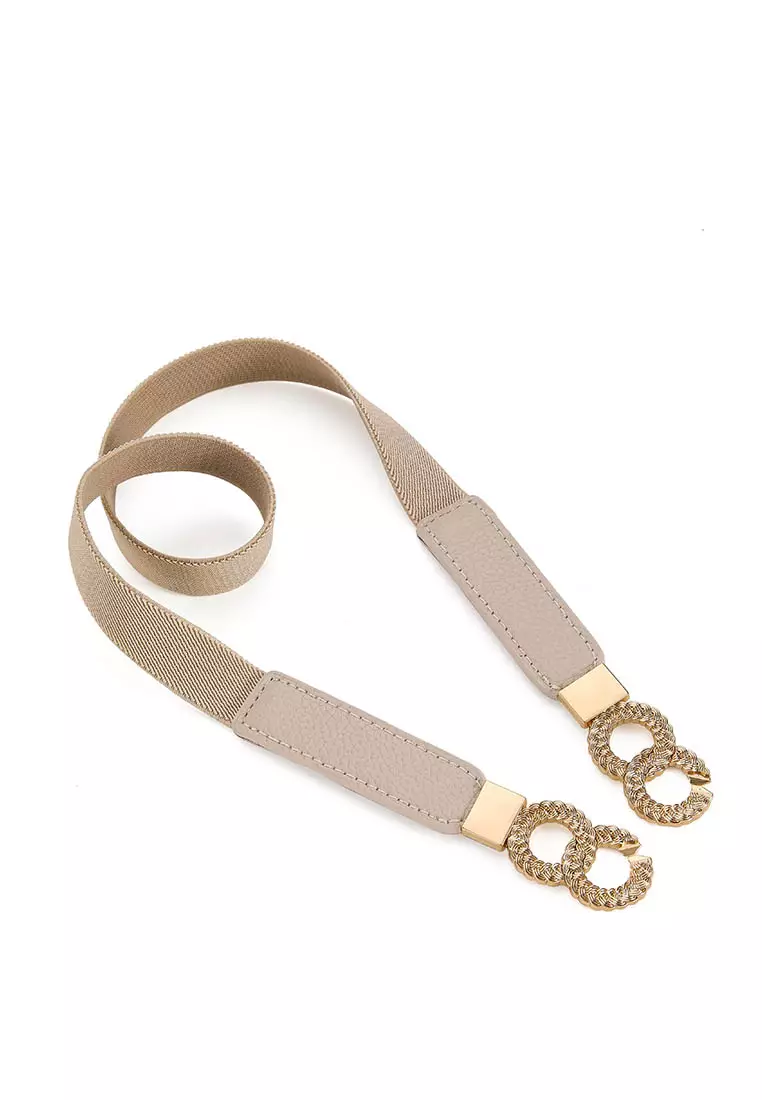 GYKACO ELISA Beige - Ikat Pinggang Wanita - Fashion Belt \/ Sabuk