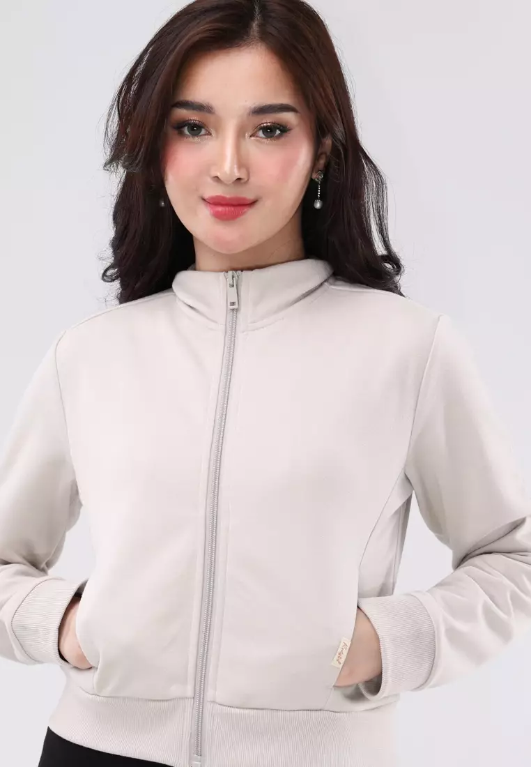 Interlock Long Sleeves Jacket With Full Zipper