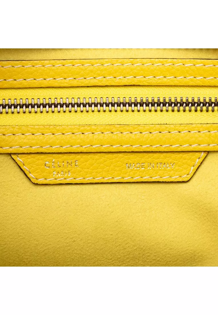 Pre-Loved Celine Micro Drummed Calfskin Luggage Tote