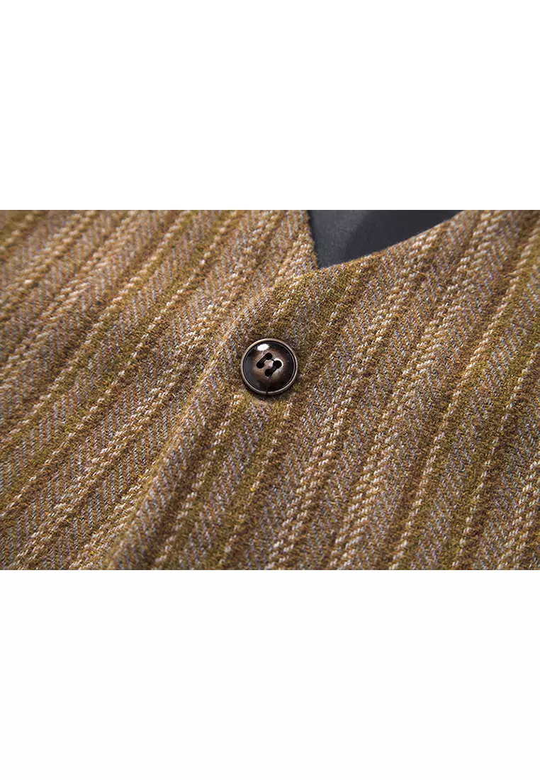 V-Neck Striped Suit Vest ZQ-M93