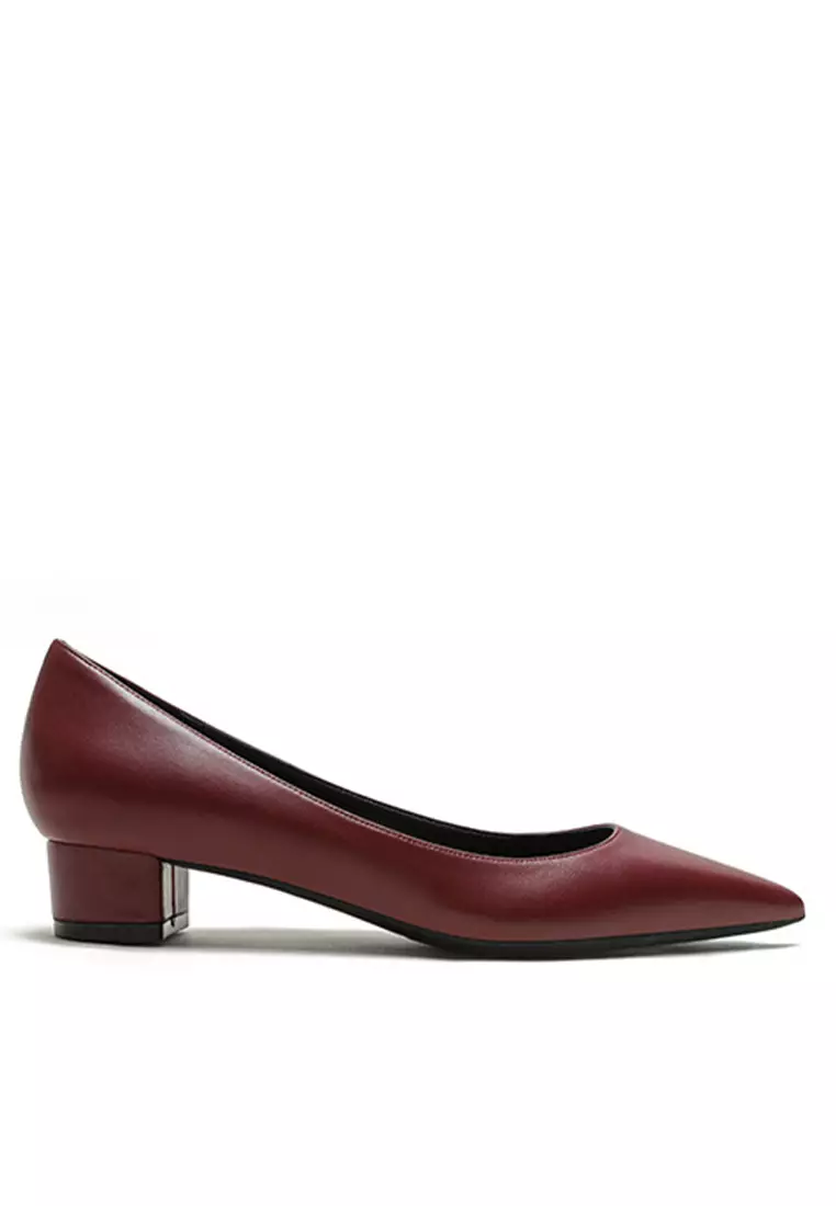 3CM Uniform Pointed Low Heel Shoes HZL231