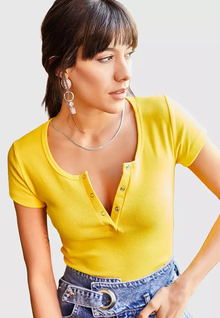 Camisole Short Sleeves Rib Top