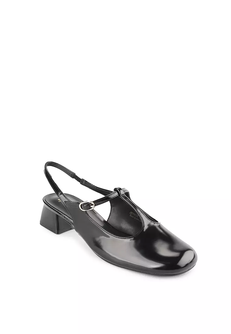 JENNIE Y25126-1 SLINGBACK HEELS BLACK