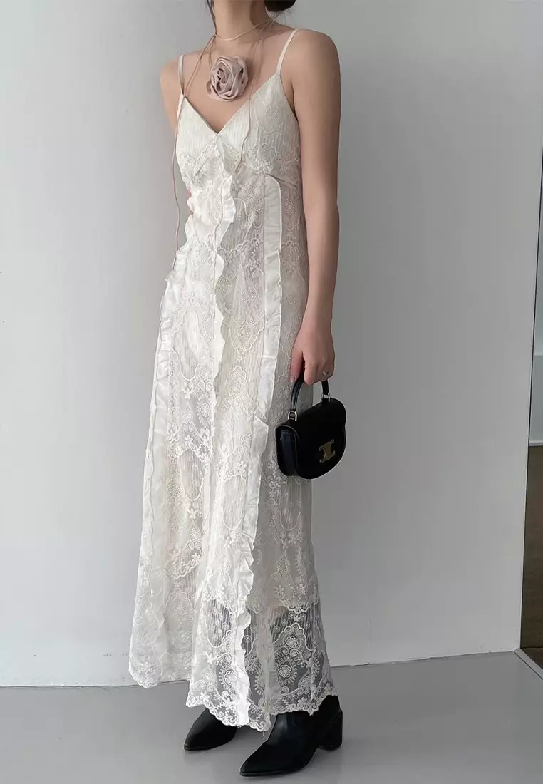 Sunnydaysweety New Light Luxury Lace Embroidered Dress CA25032753W 2025 ...