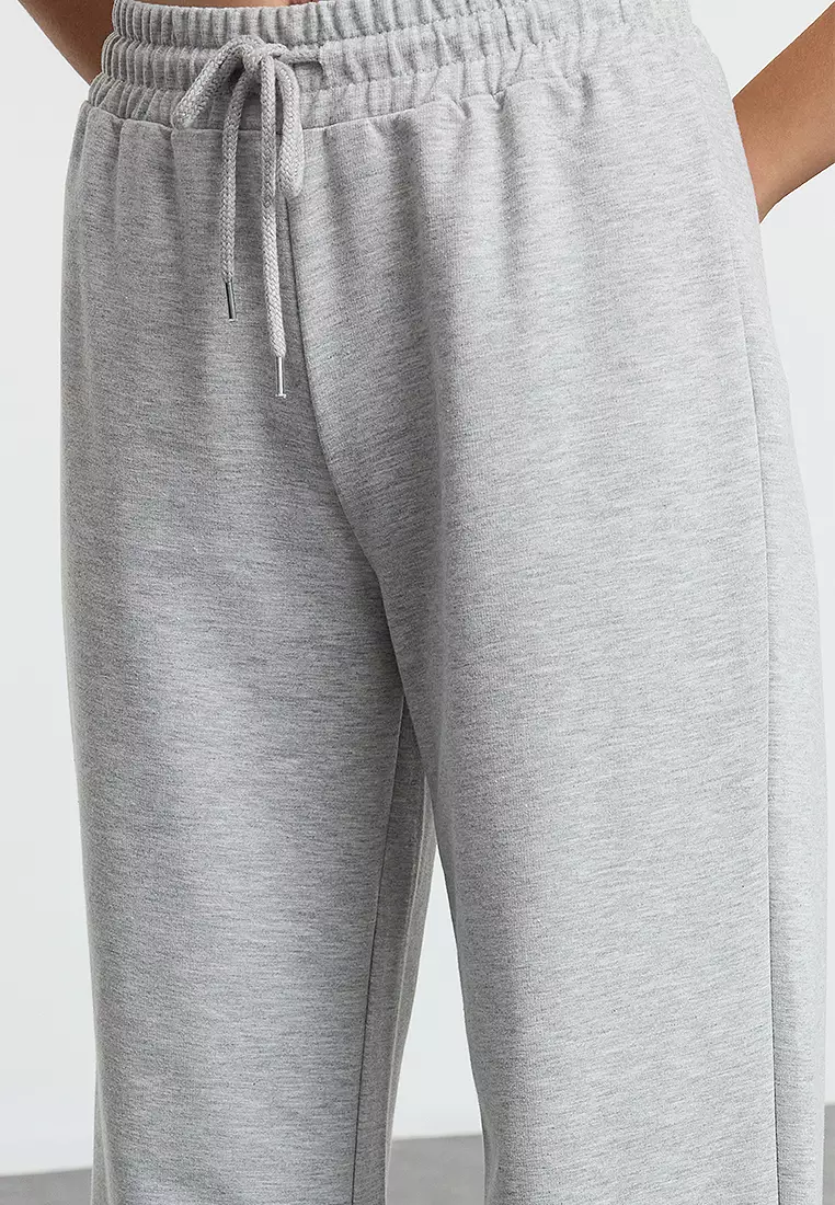 Elastic Wide Leg Pants